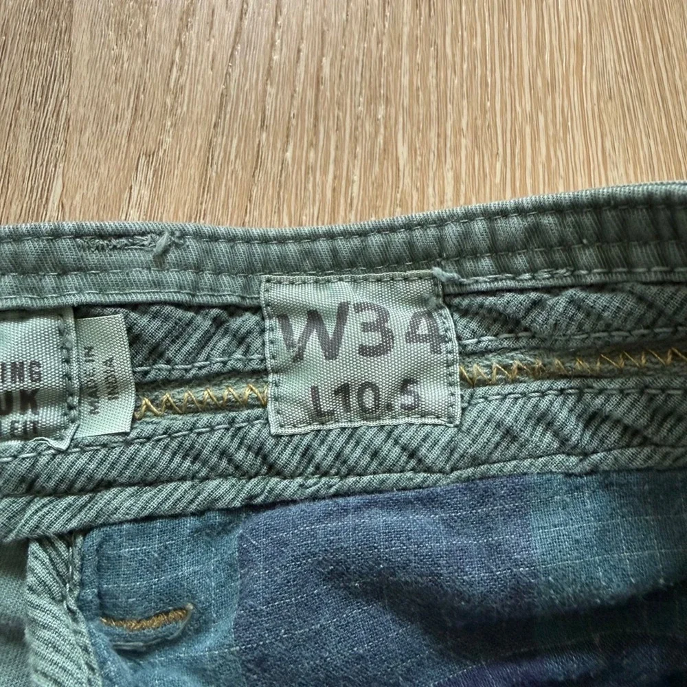 FatFace South Coast Chino Shorts Mens W34 Ocean Green Cotton Utility Casual